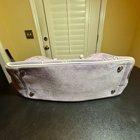 Coach lavendar suede and leather tote 9359 - Picture 3 of 15